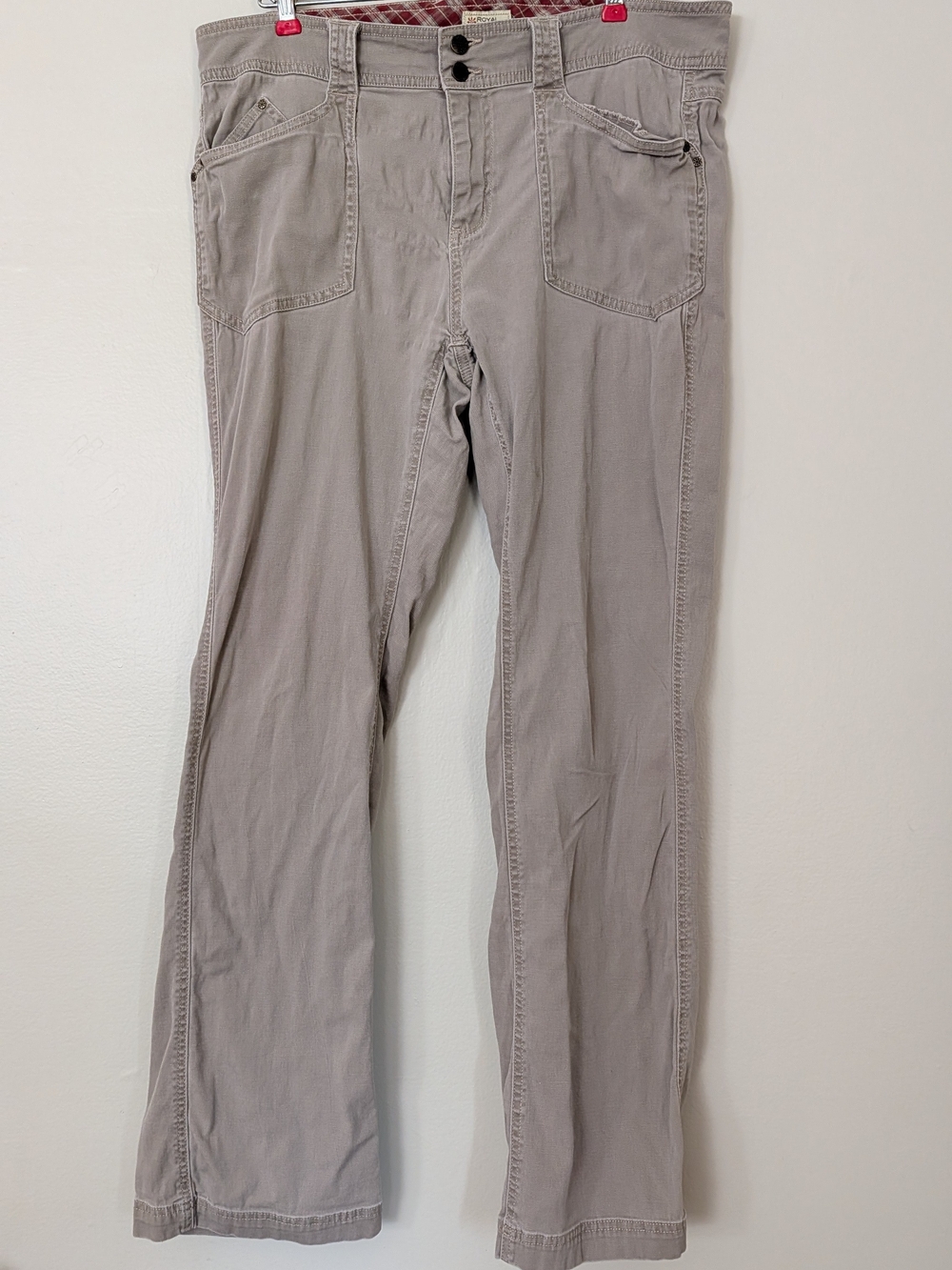 Royal Robbins Women's Plus Size 14 Flare Jeans in Taupe Khaki Gorpcore